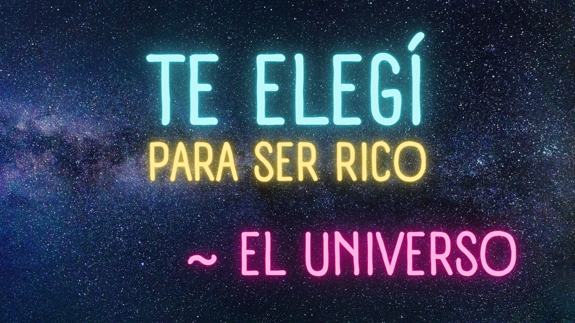 Te elegí para ser rico